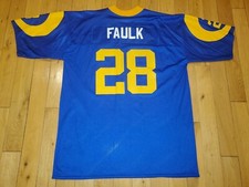 Vintage 90s Puma Marshall Faulk LOS ANGELES LA RAMS Mens NFL Team JERSEY XL