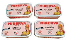 4 lattine salmone portoghese naturale 120 g - 4,23 once - Minerva Portugal