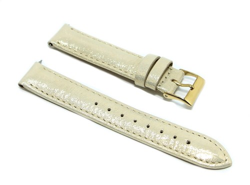 Cinturino orologio guess originale pelle e tessuto color oro brillantinato  16mm | eBay