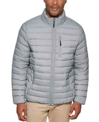Club Room Men's Quilted Packable Puffer Jacket | Heather Grey | XLarge