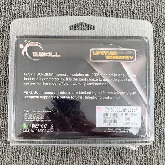 New G.Skill So-Dimm 2 512MB Memory Modules F2-5300CL4D-2GBSA PC2-5300S-555-12-A3 - Image 4 of 4