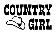 Country Girl Vinyl Decal Sticker. Car Window