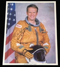 KAROL BOBKO SMEAT & STS ASTRONAUT INSCRIBED HAND SIGNED AUTOGRAPH NASA LITHO
