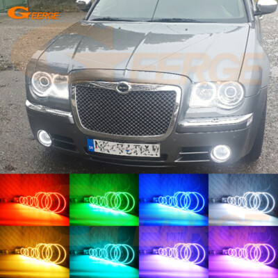 For Chrysler 300 C 300C 8 pcs Rings Multi Color RGB LED Angel Eyes Bluetooth APP