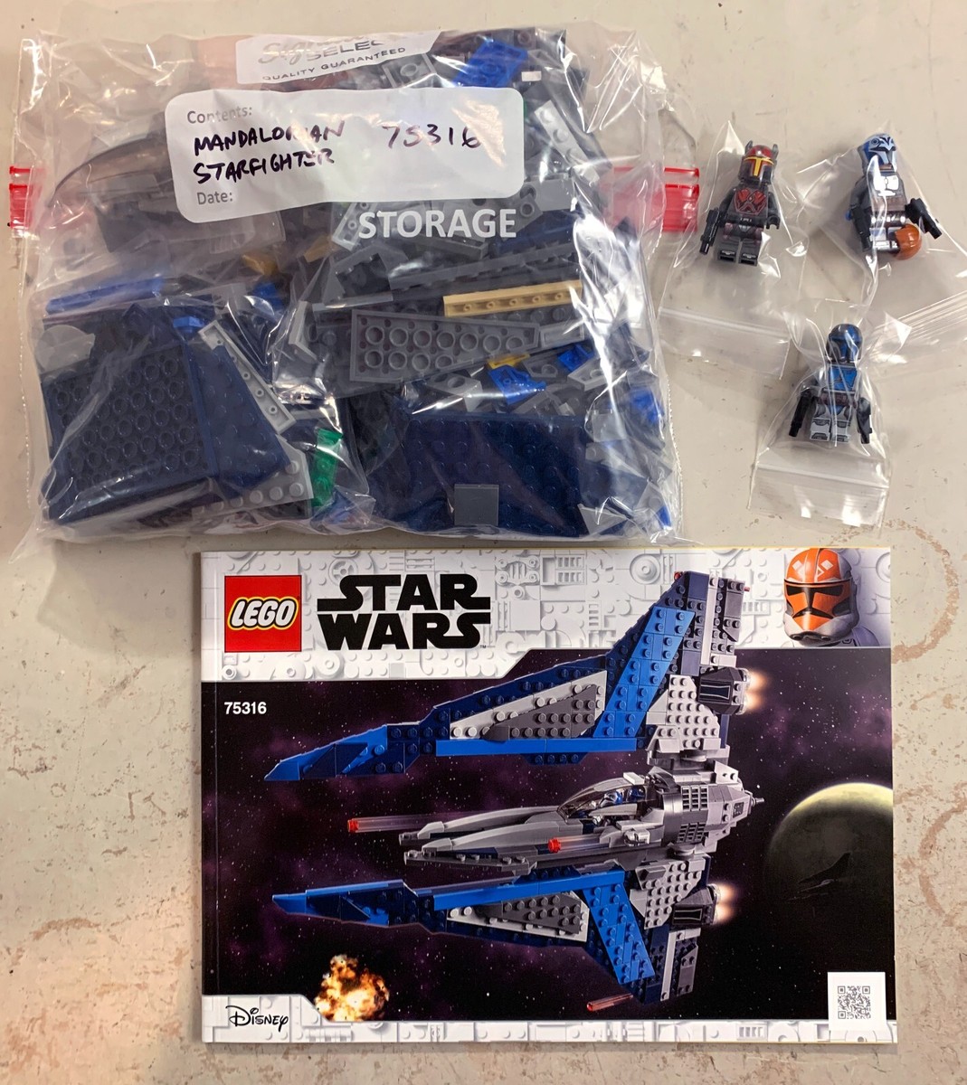 LEGO Star Wars 75316 Mandalorian Starfighter W/ INSTRUCTIONS