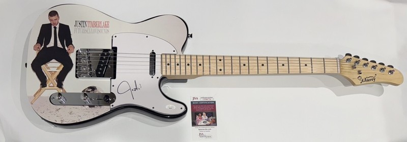 JUSTIN TIMBERLAKE SIGNED CUSTOM FUTURESEX/LOVESOUNDS ELECTRIC GUITAR JSA COA