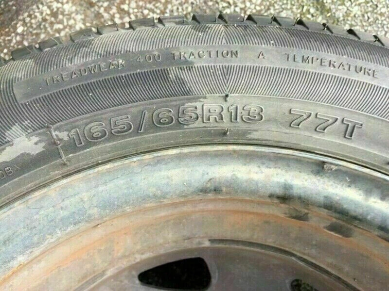 2xkomplette Sommerreifen+Felgen 165/65R13 77T für Ford Fiesta,Ka,Ikon,Courier - Bild 3 von 4