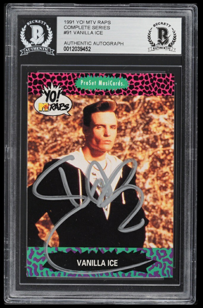 Vanilla Ice Autographed Signed 1991 Yo! MTV Raps #91 BGS BAS Certified Authentic Auto 