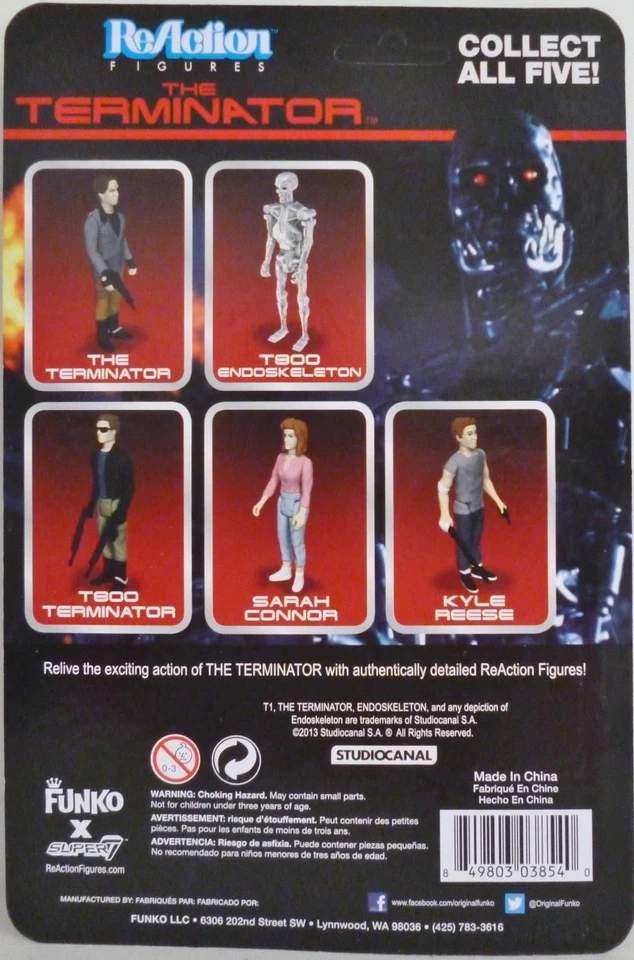 TERMINATOR ONE TECH NOIR The Terminator 3.75" Reaction Retro Action Figure 2014 - Image 2 of 2