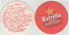  LOT 2 Sous-Bocks viltje coaster ESTRELLA DAMM BARCELONA Cervezza  Mediterranea 