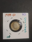 1959- Silver- United States  Dime,Coin