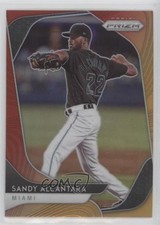2020 Panini Prizm Tier II Hot Box Red Orange Prizm Sandy Alcantara #133 c2a