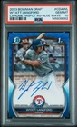 PSA 10 2023 Bowman Draft Chrome Wyatt Langford Blue Wave /150 1st Bowman Auto