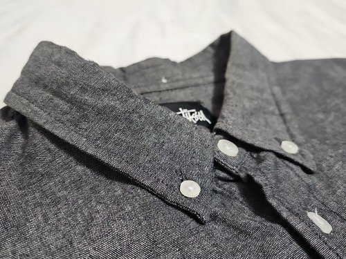 Stüssy leichtes Skater Ombre Langarmhemd mit Knopfleiste Gr. Medium - Bild 8 von 20