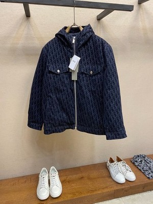 Dior Classic Men's Fall/Winter Down-Padded Warm Casual Hooded Zip-Up Jacket Coat
