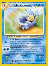 Light Vaporeon - 52/105 - Pokemon Neo Destiny Unlimited Card WOTC MP on eBay