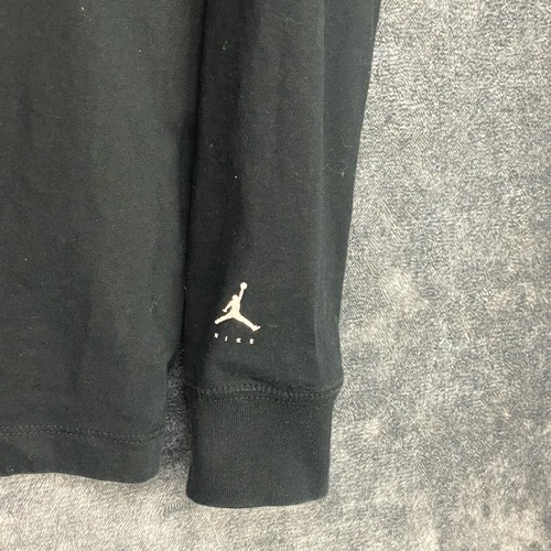 Nike Jordan Jumpman Long Sleeve Crew Neck T-Shirt Black Cotton Kids Size M - Picture 6 of 8