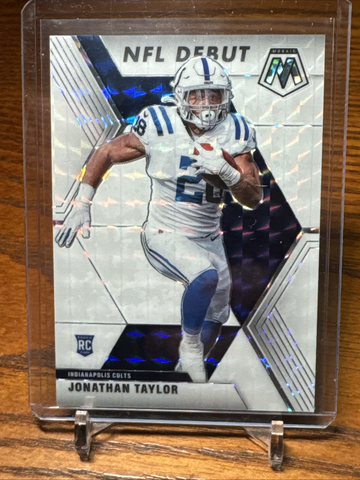2020 Mosaic Football Jonathan Taylor White /25 RC #276 Prizm Colts SSP Rookie