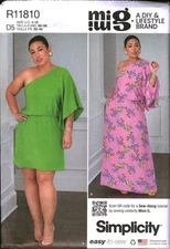 11810 UNCUT Simplicity Sewing Pattern Misses Dress Caftan Two Lengths Mimi G OOP