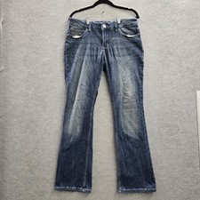 Wrangler Women Jeans 11X32 Blue Denim 9MWZDO Bootcut Mae 30" Inseam