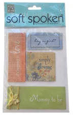 Me & My Big Ideas Stickers Soft Spoken Mommy To Be Baby Shower Scrapbooking