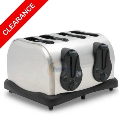 NEW Elite Cuisine ECT-400 4 Slice Stainless Steel Toaster Wide Slots Bagel