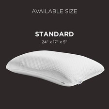 New Tempur-Pedic Memory Foam Symphony Pillow Luxury Soft Feel, White, Standard