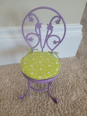 American Girl Doll McKenna Loft Bed Purple Chair and Cushion Retired NM
