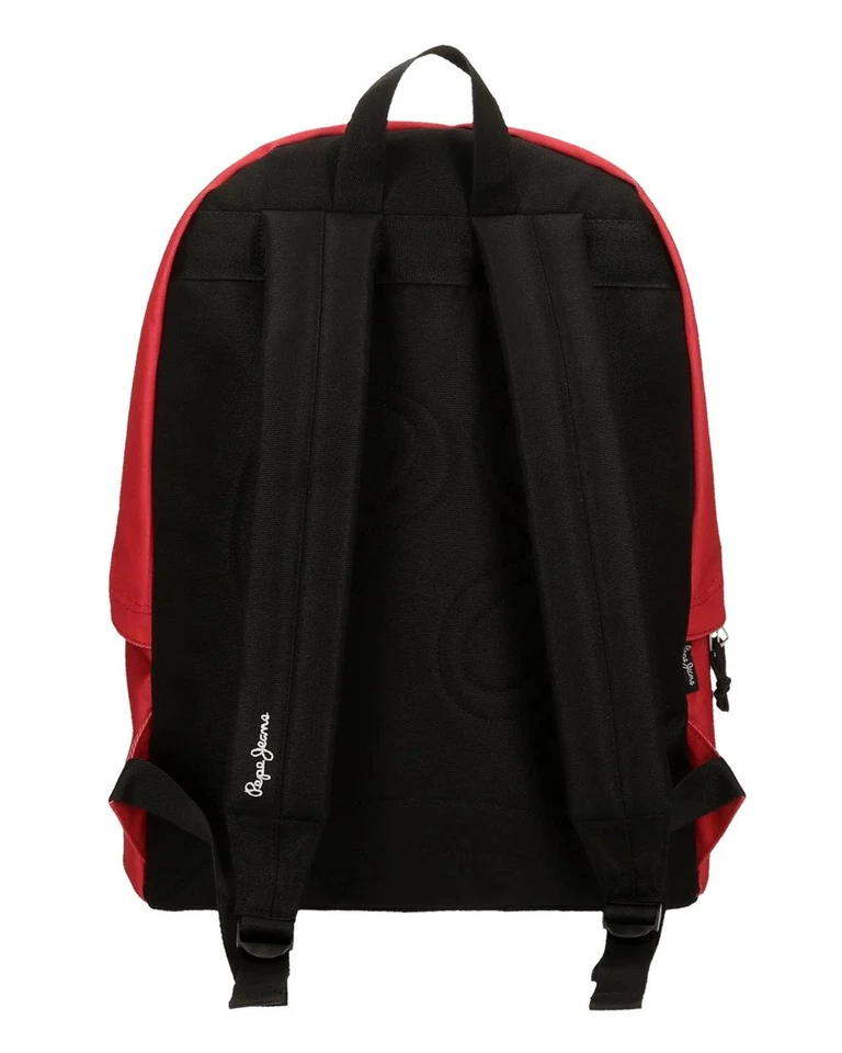 Mochila Pepe Jeans 63392A5 Casual Masculina Têxtil Vermelha - Imagem 2 de 4