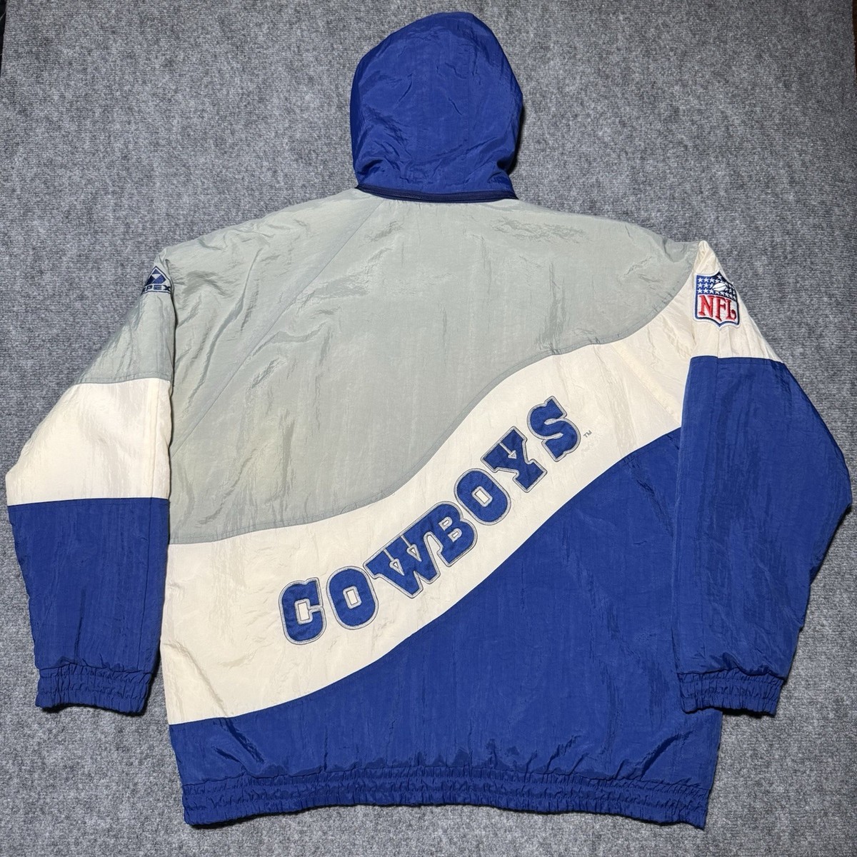 Vintage Dallas Cowboys Jackets Mens XL Blue NFL Football Apex One