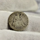 1858 US Seated Liberty Quarter 25c AG