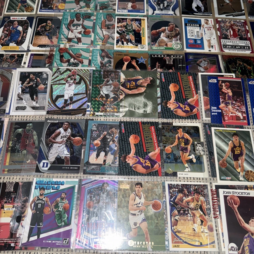 Огромный лот баскетбольных карточек! 17 листов! Вставки! От винтажного до современного! Kyrie! Durant! - Изображение 3 из 4