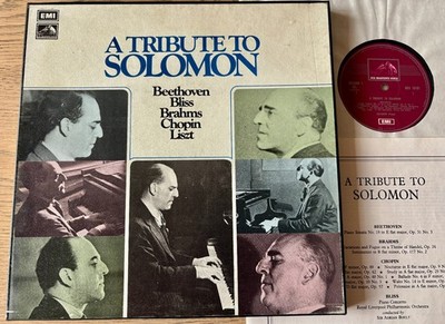 HMV RLS 701 A TRIBUTE TO SOLOMON PIANO 3LP (1972) EX BEETHOVEN LISZT GT BRITAIN