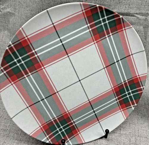 Magnolia Hearth & Hand Plaid Melamine Plates Salad Dinner Holiday Christmas 2021 - Picture 3 of 4