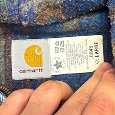 Carhartt Men's Hooded Zip Lined Jacket Blue XX-Large Relaxed Fit