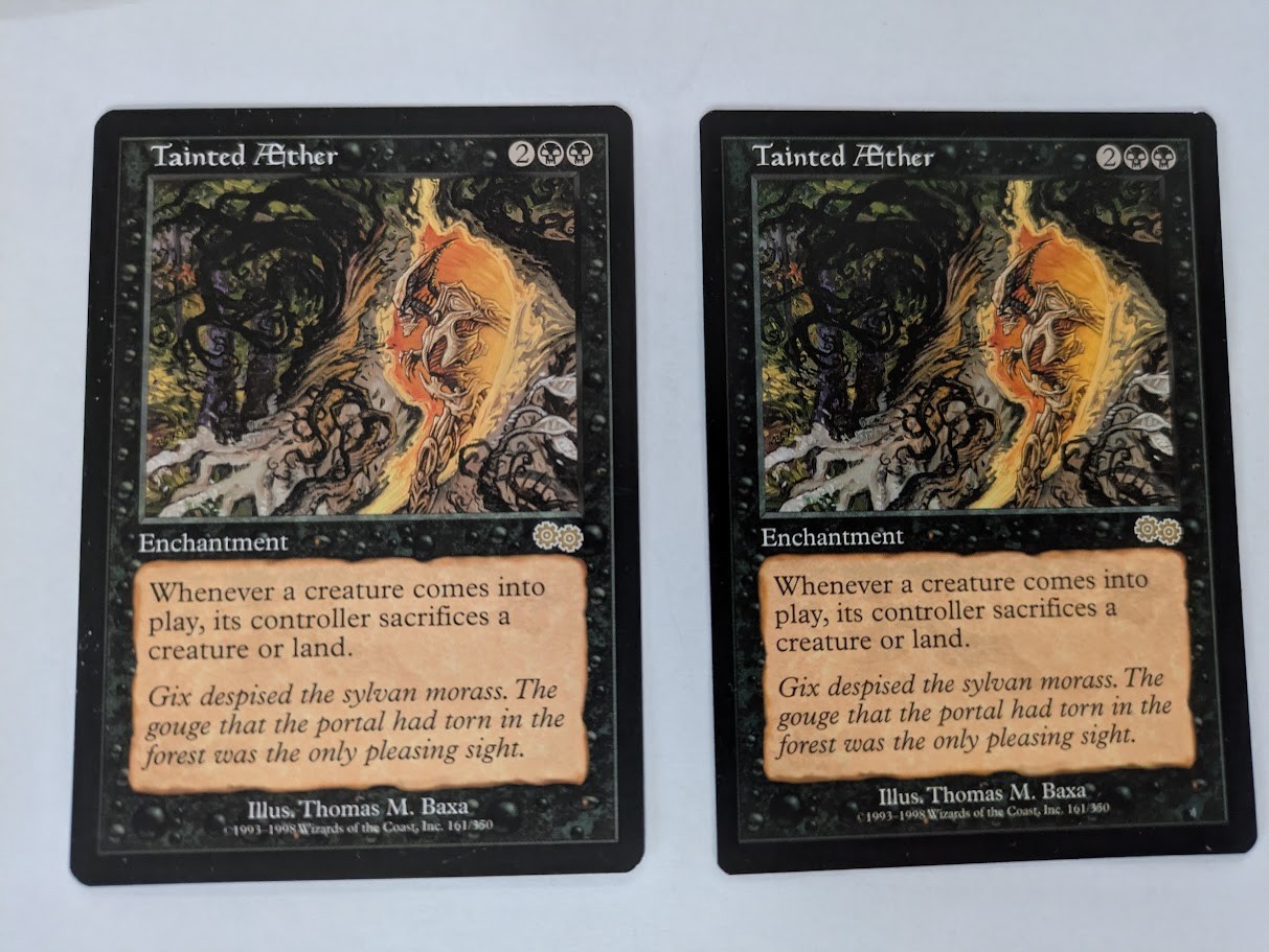2 Tainted Aether urza's Saga MTG NM Free shipping with tracking