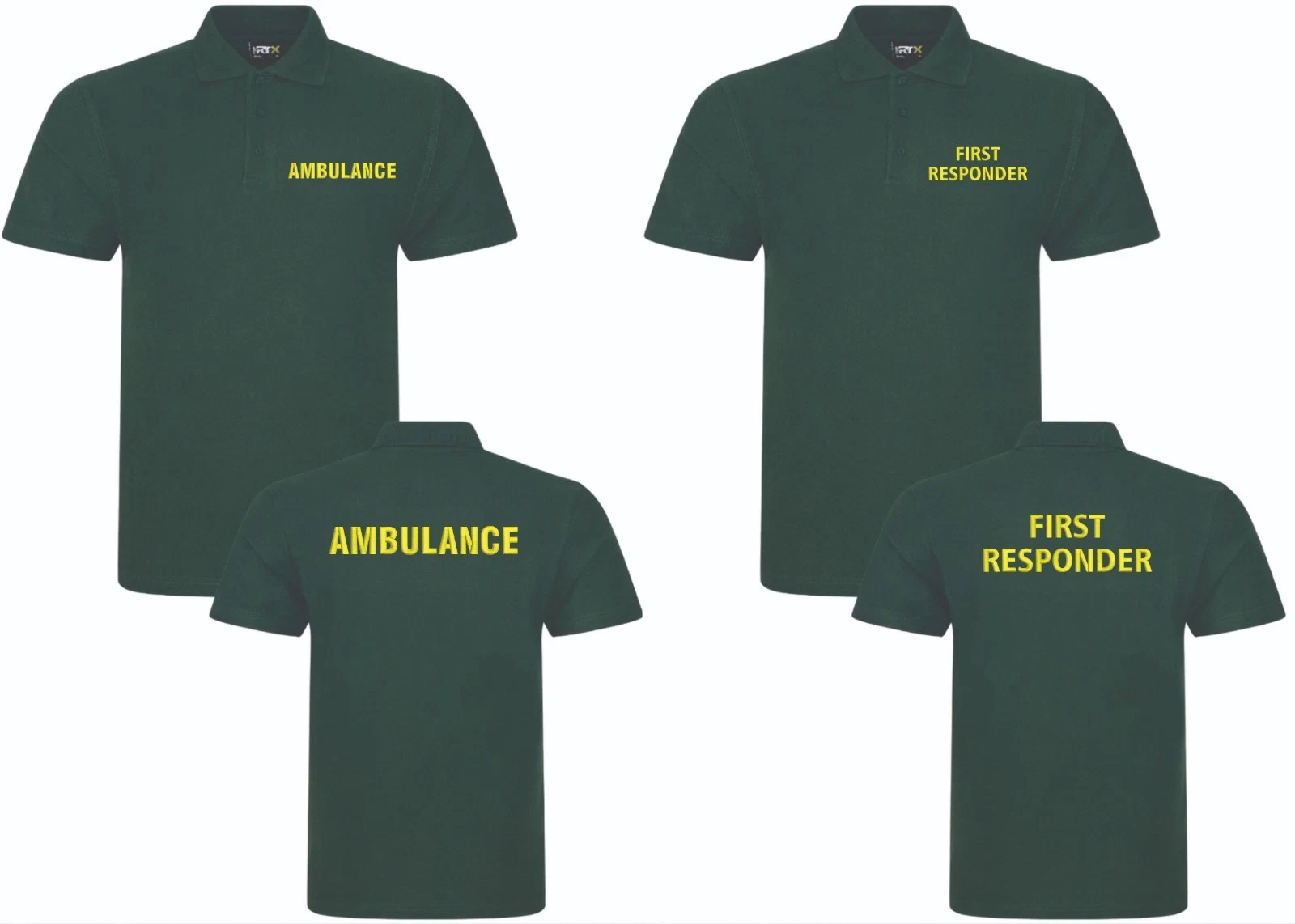 Embroidered Ambulance Polo Shirt , First Responder Paramedic Workwear Polo Top