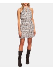 1. STATE Womens White Sleeveless Halter Short Sheath Party Dress Size: 2