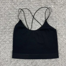 Out From Under Shirt Womens M/L Black Ribbed Cami Urban Outfitters Made in USA