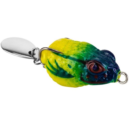 Fred Arbogast Jitterbug Rare – Leurre De Pêche Grenouille Jaune à Taches Noires