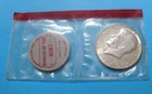 1950 D Kennedy Half Dollar 40% Silver With Token. See Condition