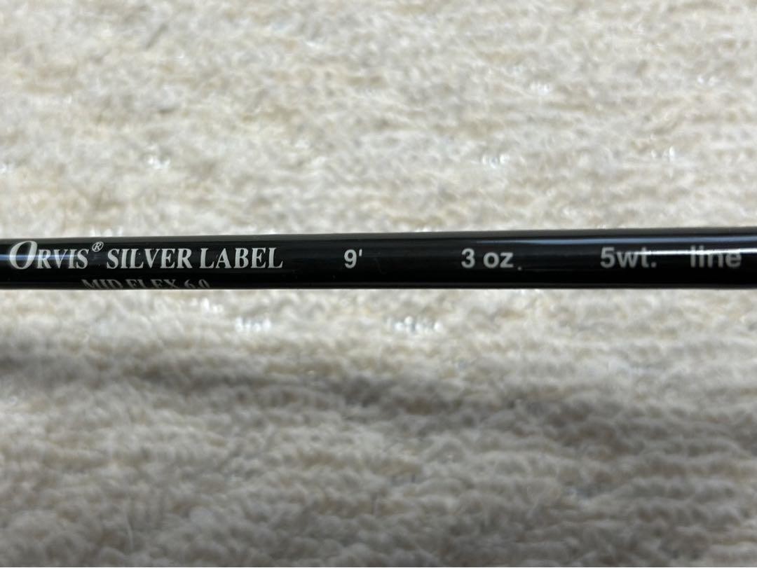 ロッド ORVIS SILVER LABEL MID FLEX6.0 9FT 5wt Orvis Silver Label Mid Flex 6.0 9ft 5wt Fly Rod Used