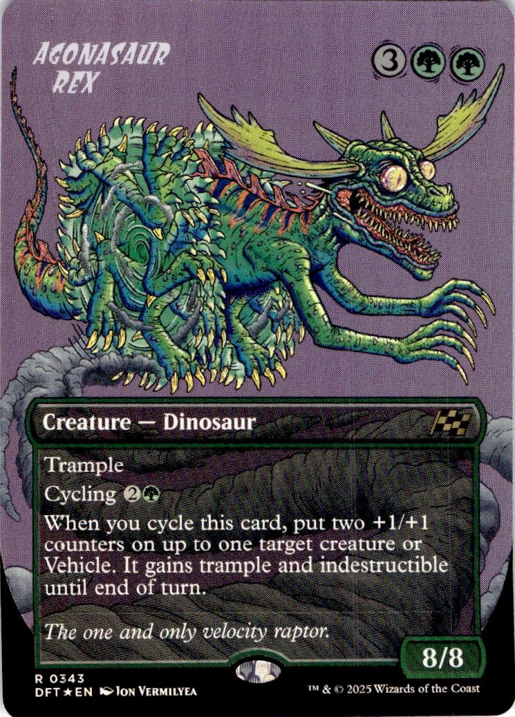 MTG Agonasaur Rex (Borderless) Aetherdrift HOLO #343