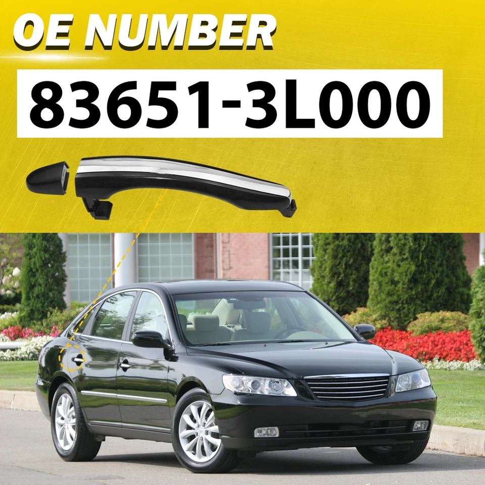 Наружная наружная задняя ручка левая сторона для 2006-2011 83651-3L000 Hyundai Azera - Изображение 3 из 4