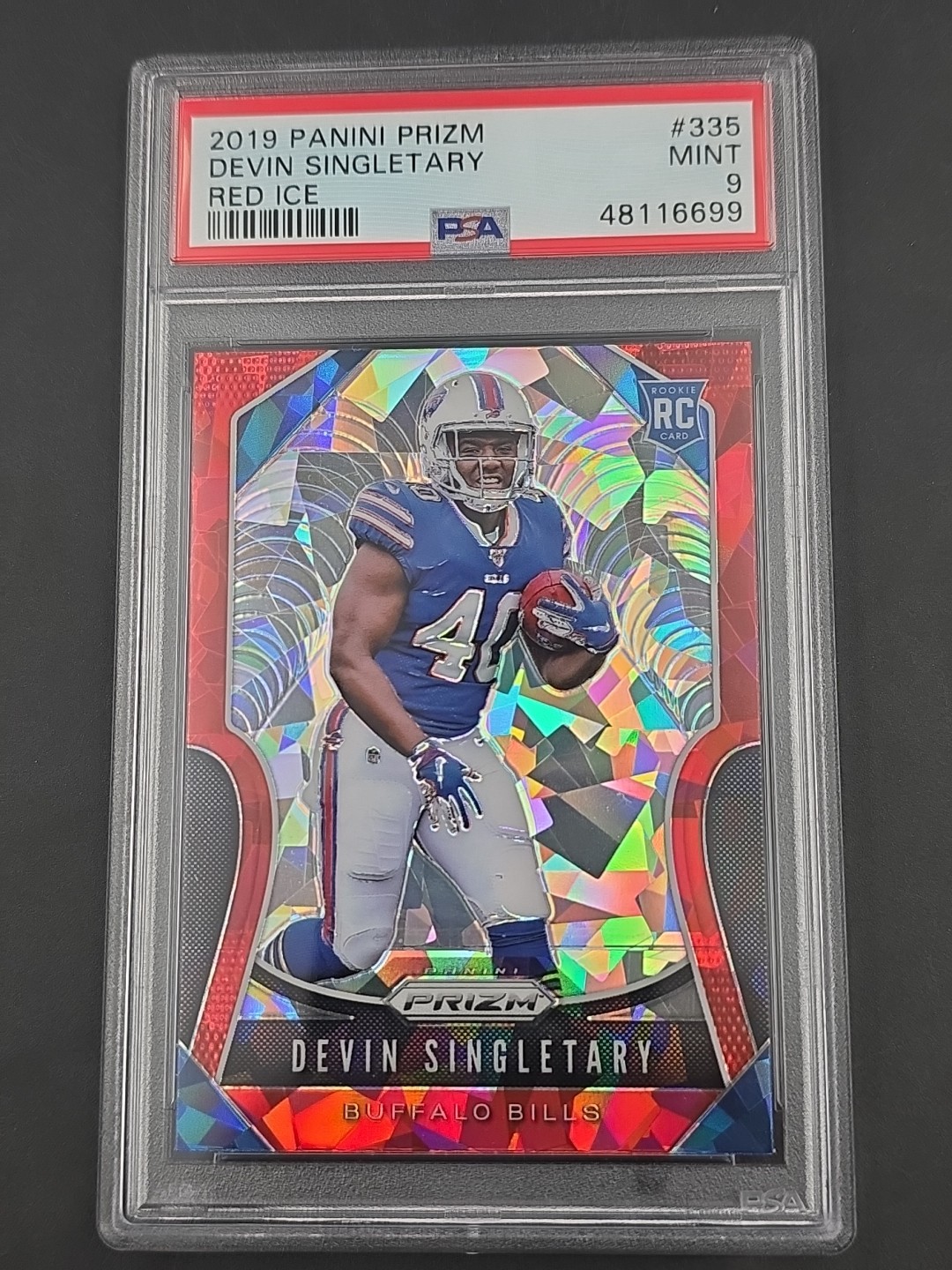 2019 Devin Singletary Panini Prizm Red Ice #335 Rookie RC PSA 9 Mint 🔥