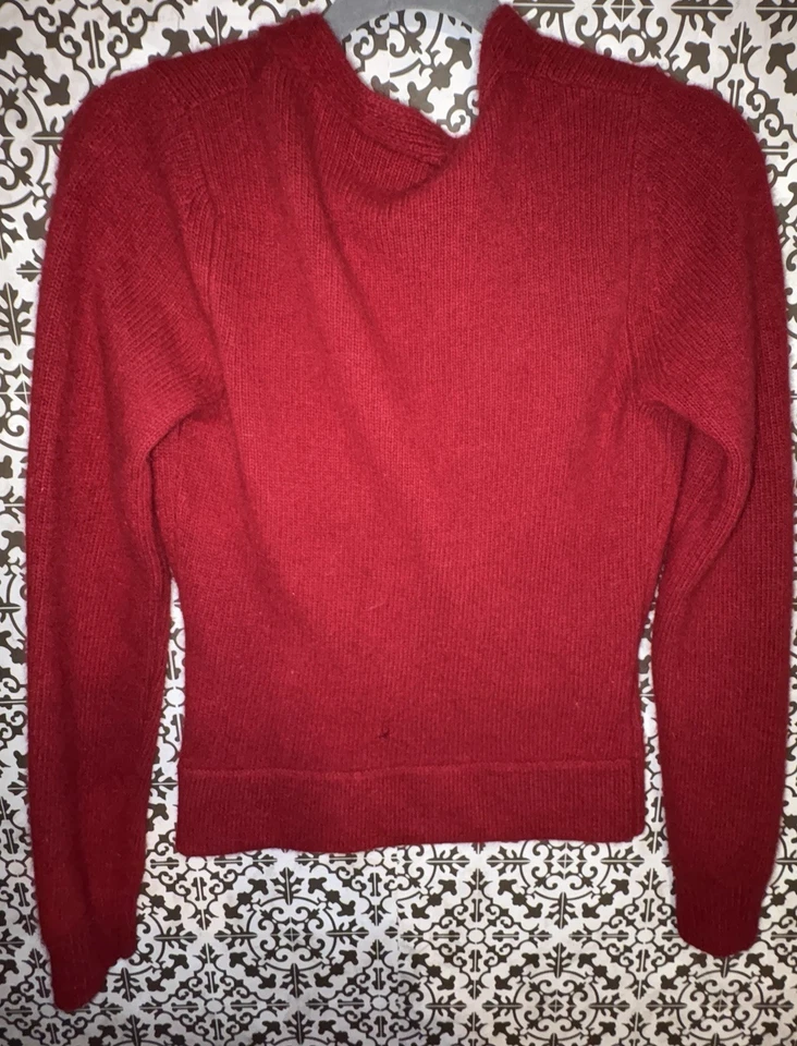 Suéter envolvente de lana de angora rojo vintage Y2K The Limited para mujer mediano Foto 2 de 4