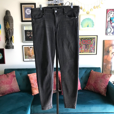 LIVERPOOL size 14 Gray Meteorite Wash Stretch Denim The Skinny Jeans