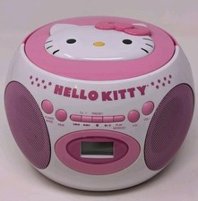 Hello Kitty Boom Box AM/FM Radio CD Player Aux-in Works RARE 2014