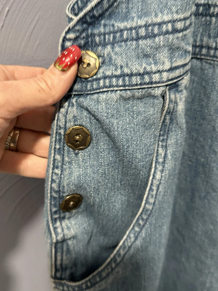 De Colección Christopher & Banks Bordado Denim Jean Algodón Patriótico Jersey L Osos  Foto 4 de 4