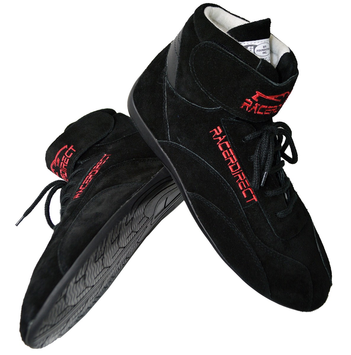 SFI 3.3/5 RACE SHOES MID TOP RACING SUEDE BLACK SIZE MENS 6  display picture 2